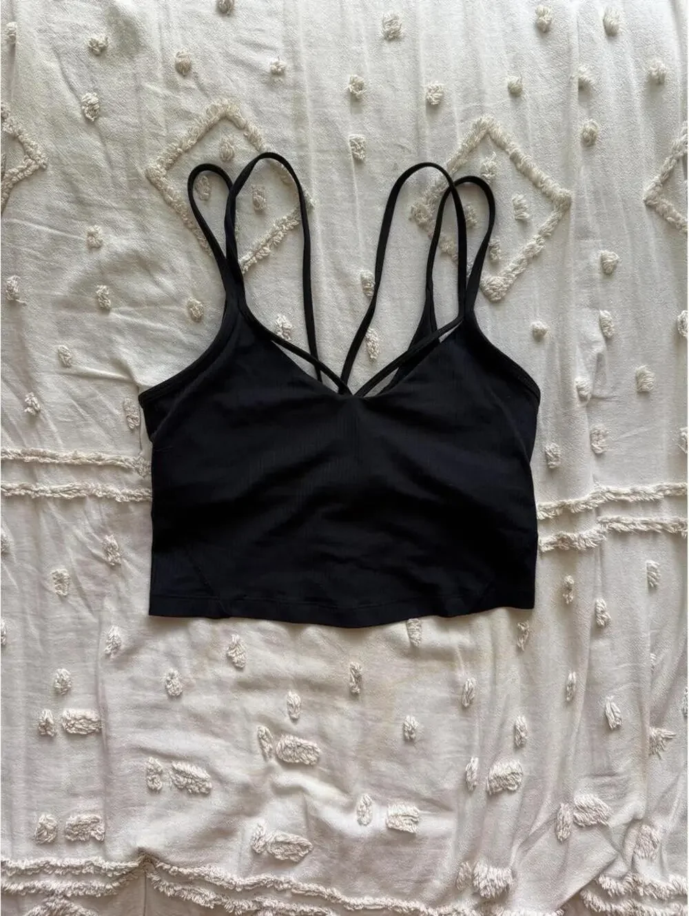 Black Lululemon bra/crop top